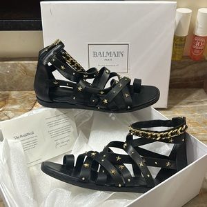 Balmain gladiator sandal gently used 39.5